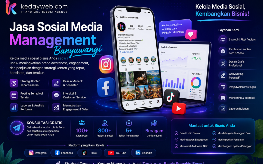 Jasa Sosial Media Management Banyuwangi Bangun Kehadiran Digital yang Konsisten dan Berpengaruh
